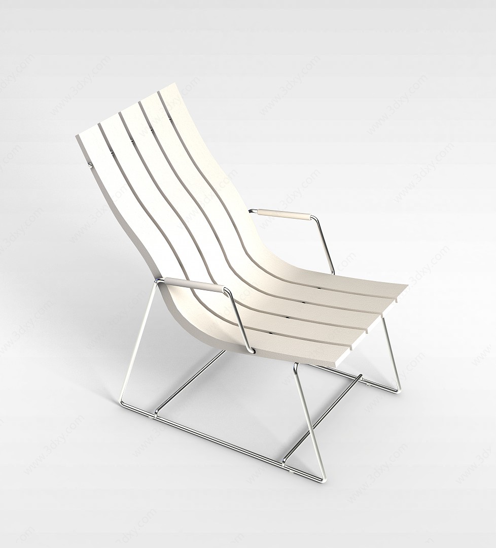 户外躺椅3D模型