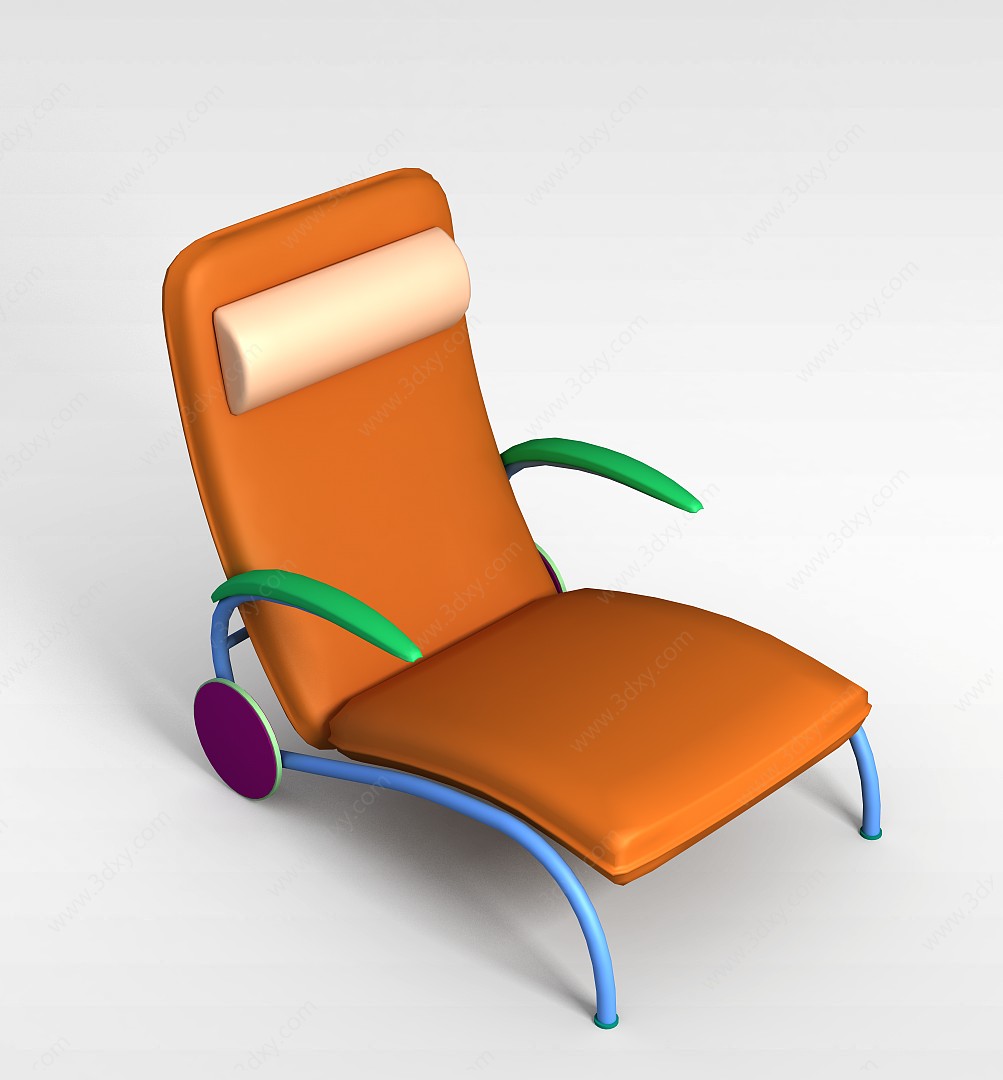 舒适型躺椅3D模型