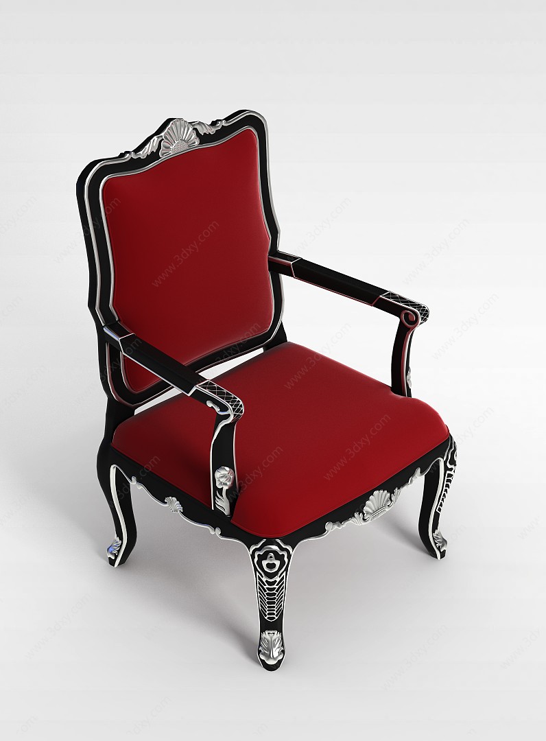 欧式复古椅子3D模型