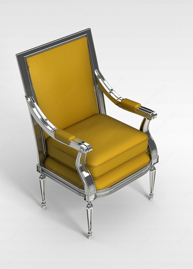 皮质软座椅3D模型