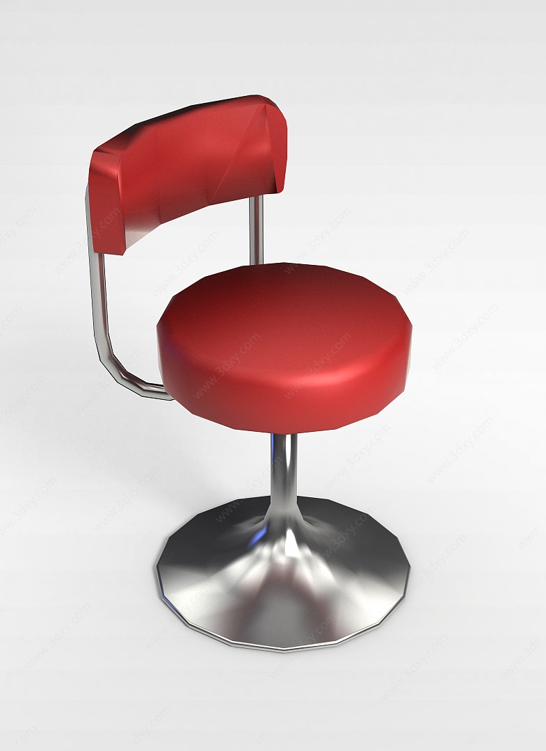 皮艺吧椅3D模型