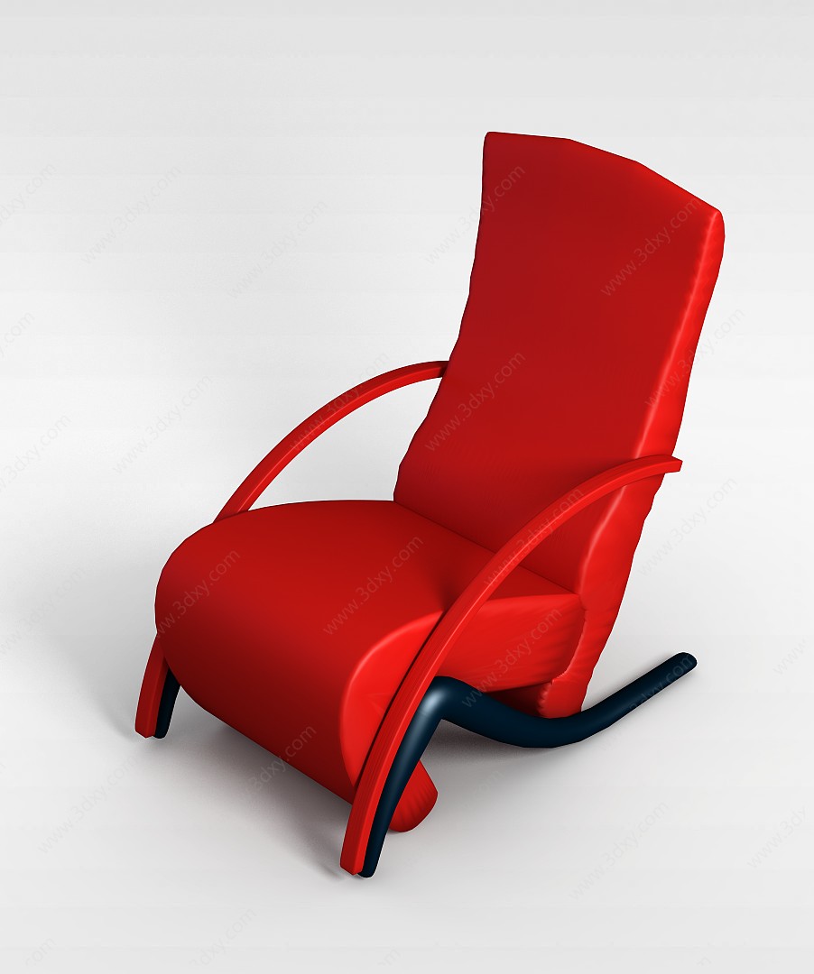 皮艺沙发休闲椅3D模型
