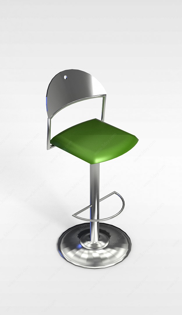 不锈钢创意吧椅3D模型