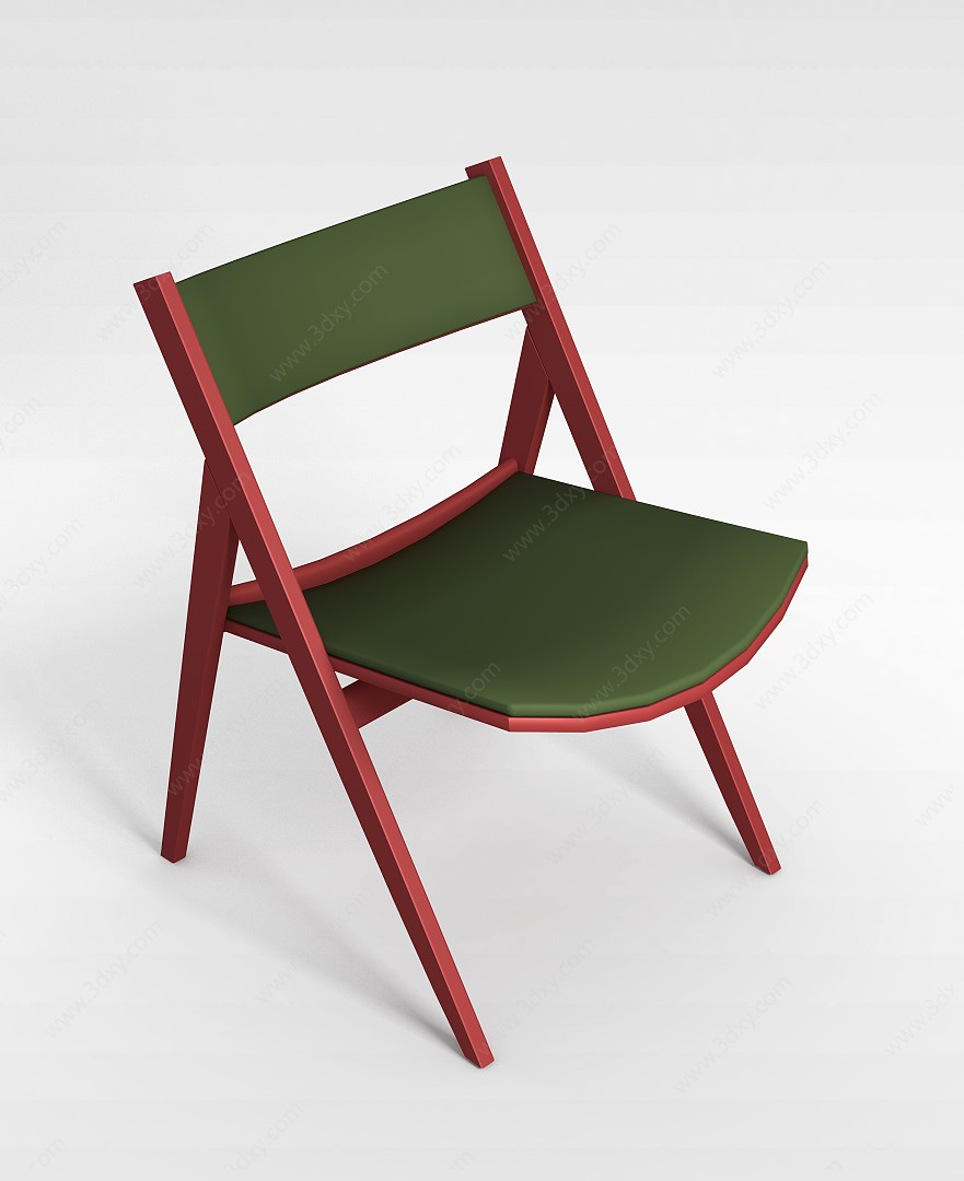 实木交椅3D模型