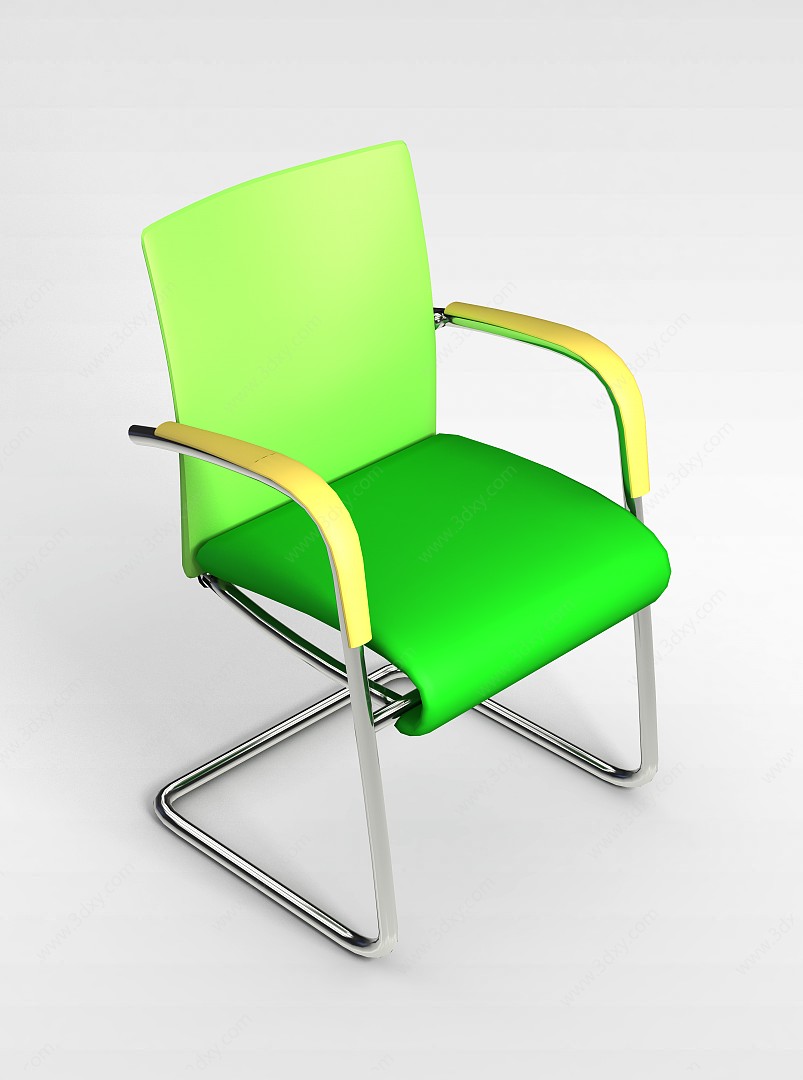 绿色弓形椅3D模型