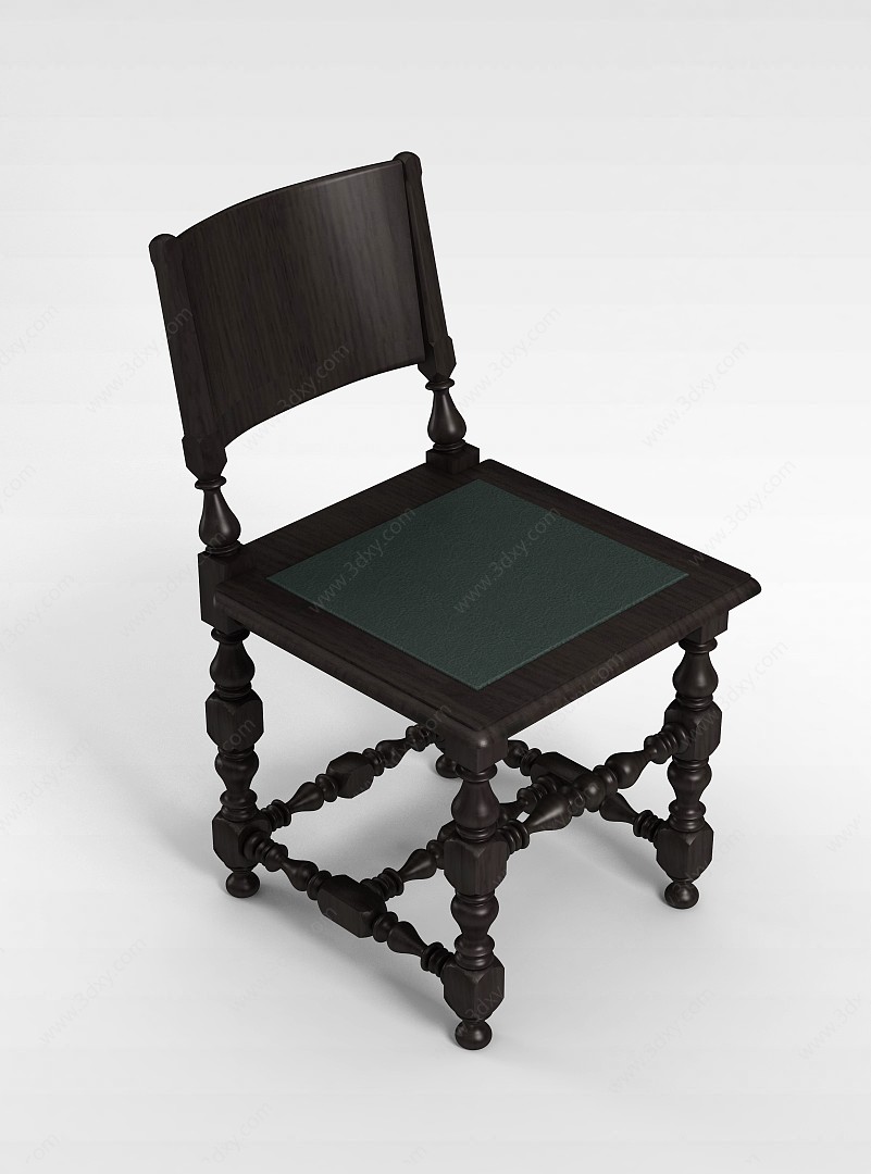 中式复古椅3D模型