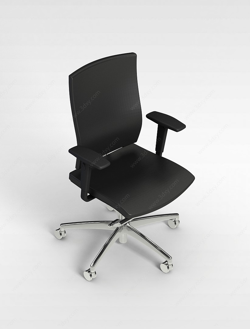 简约皮艺办公椅3D模型