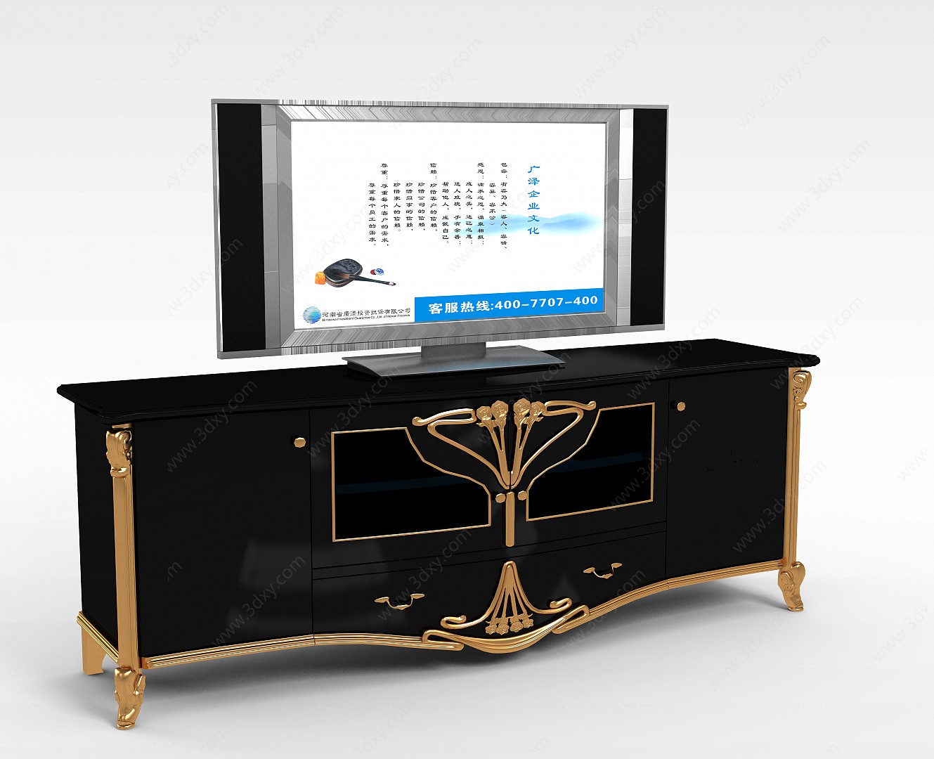 欧式电视柜3D模型