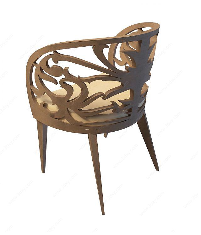 雕花椅3D模型
