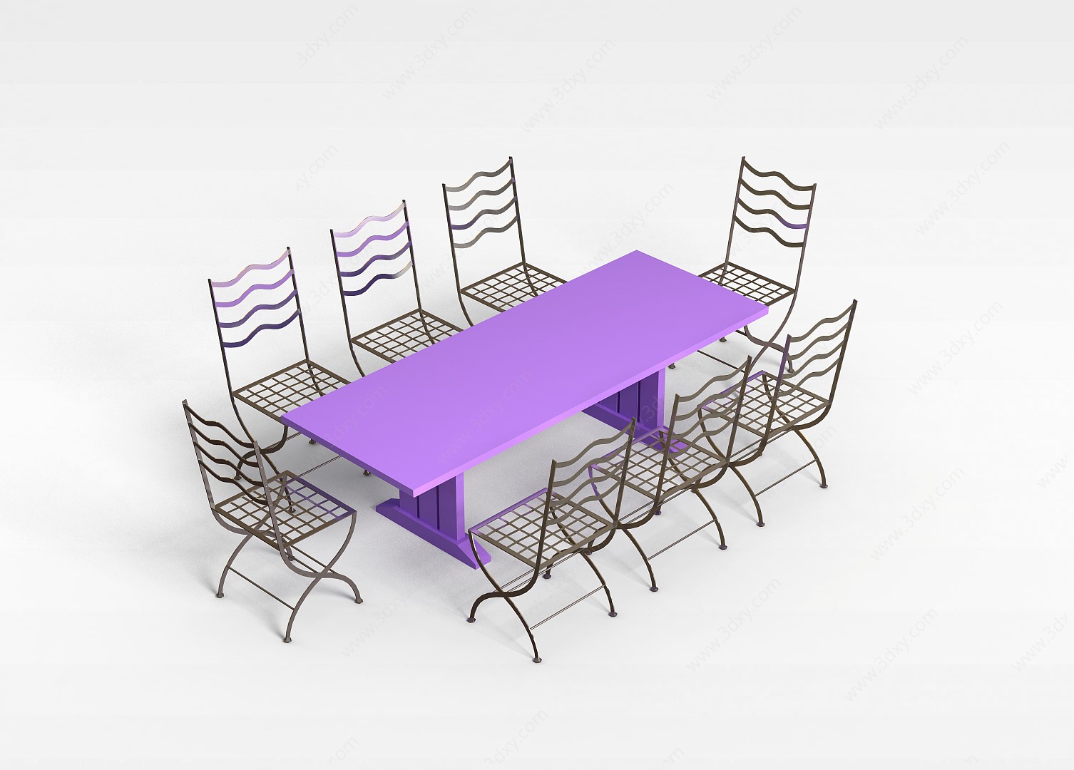 庭院桌椅组合3D模型
