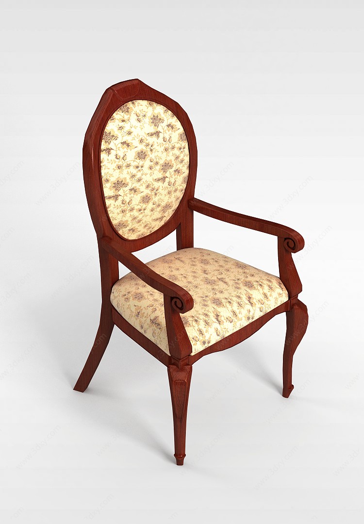欧式古典餐椅3D模型