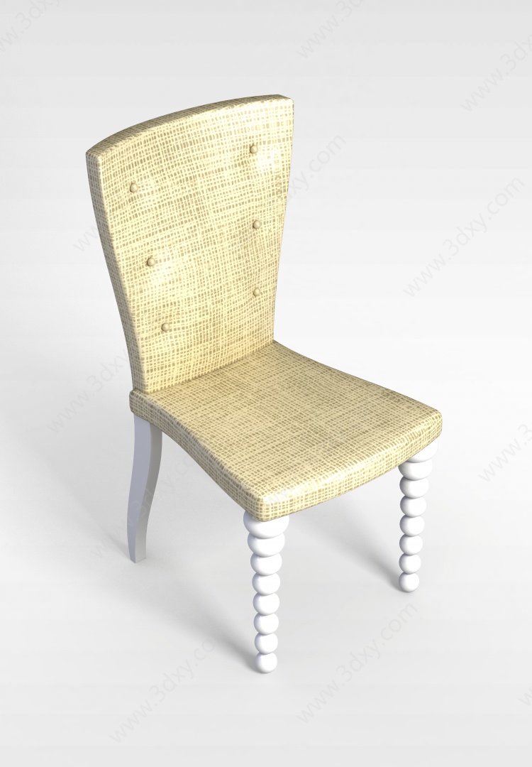 高背餐椅3D模型
