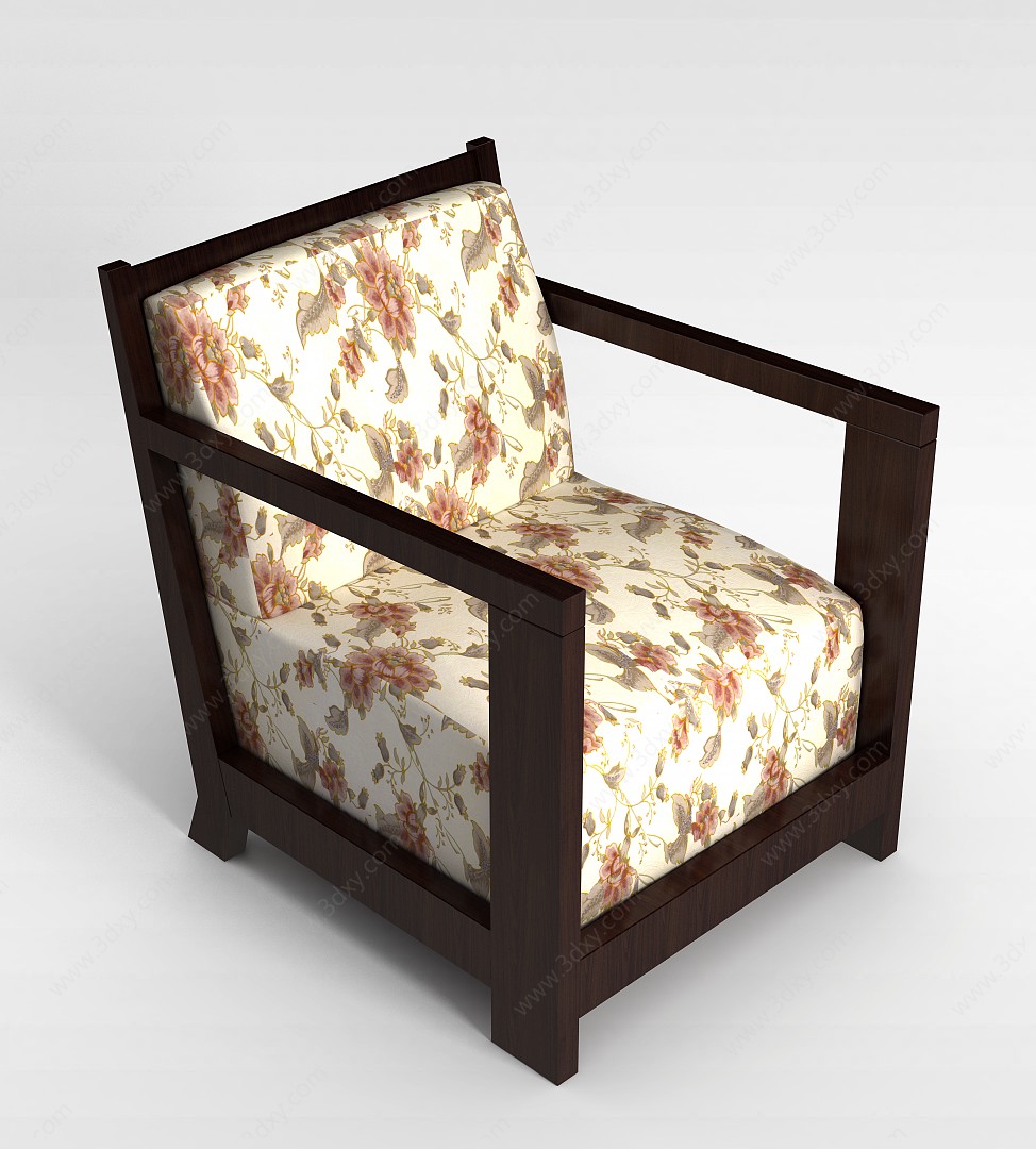 布艺印花椅3D模型