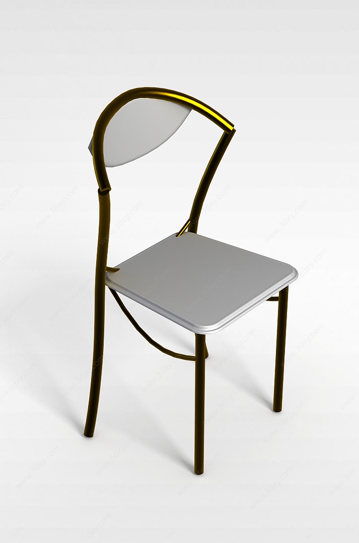简洁餐椅3D模型