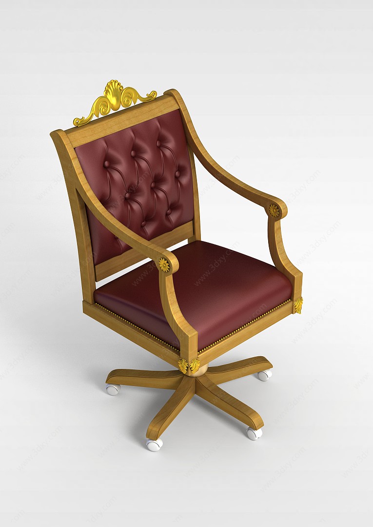 欧式办公椅3D模型