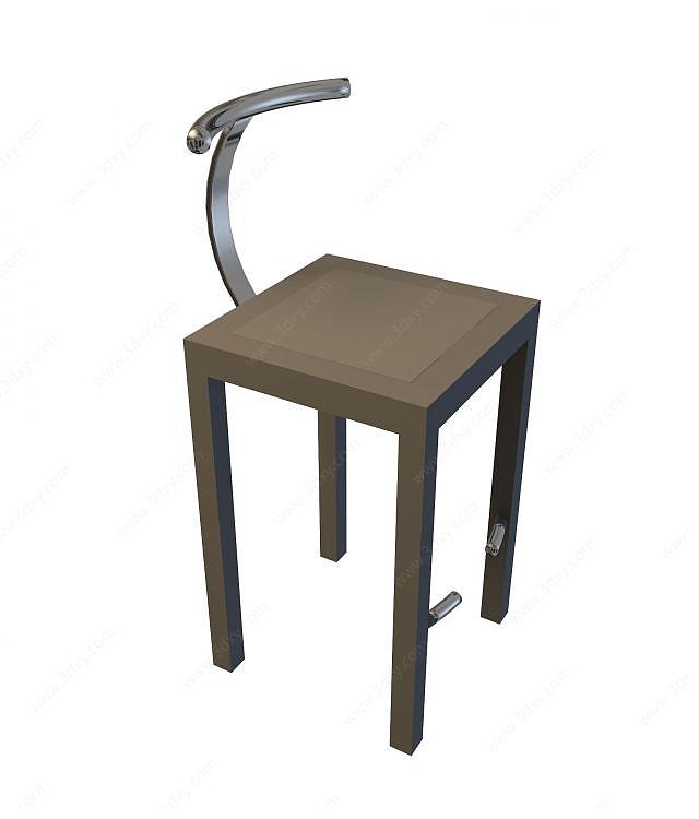 创意实木椅3D模型