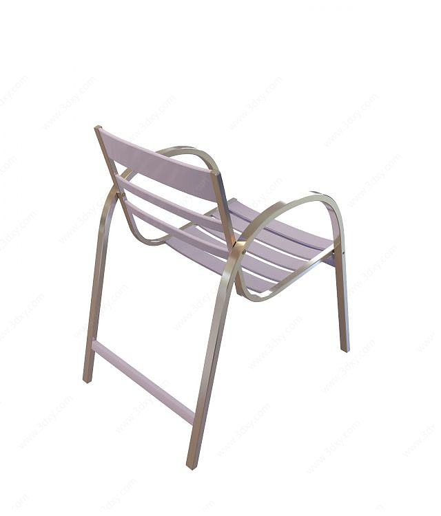 不锈钢休闲椅3D模型