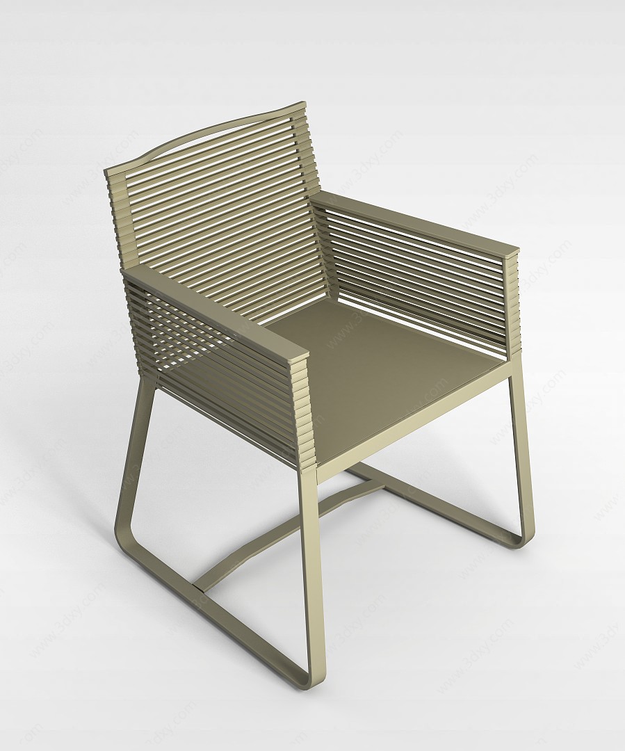 户外休闲椅3D模型