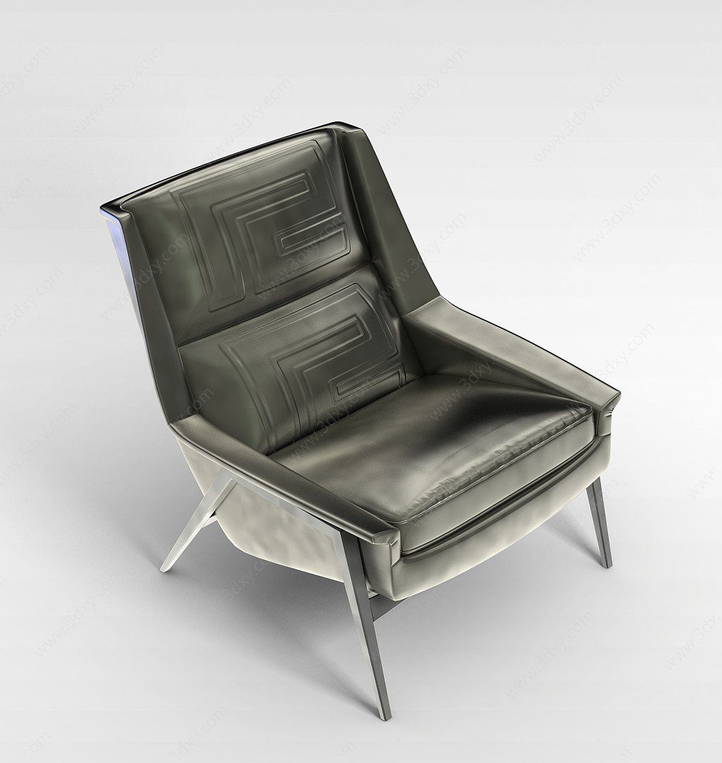 豪华亮面沙发椅3D模型