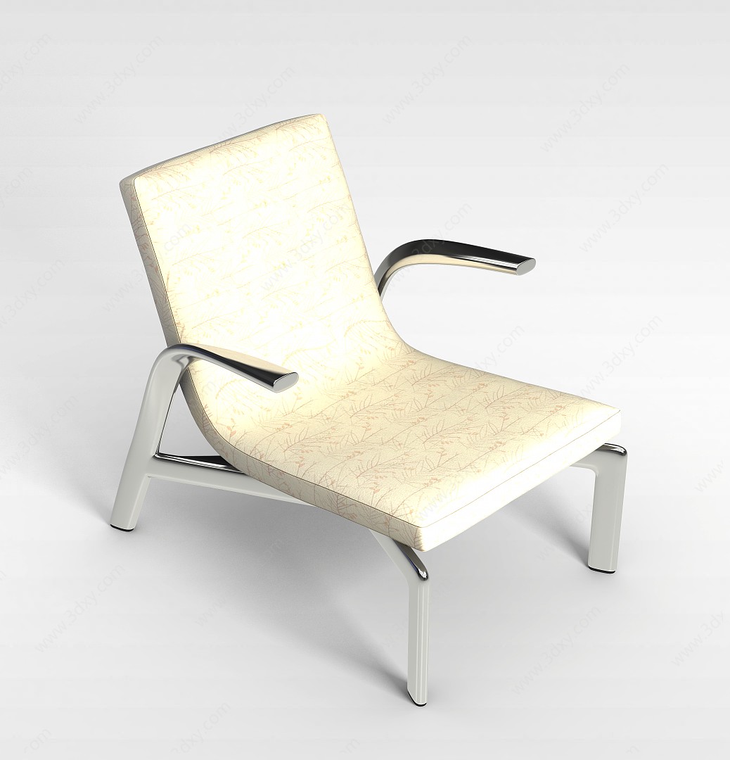 简约皮质椅3D模型