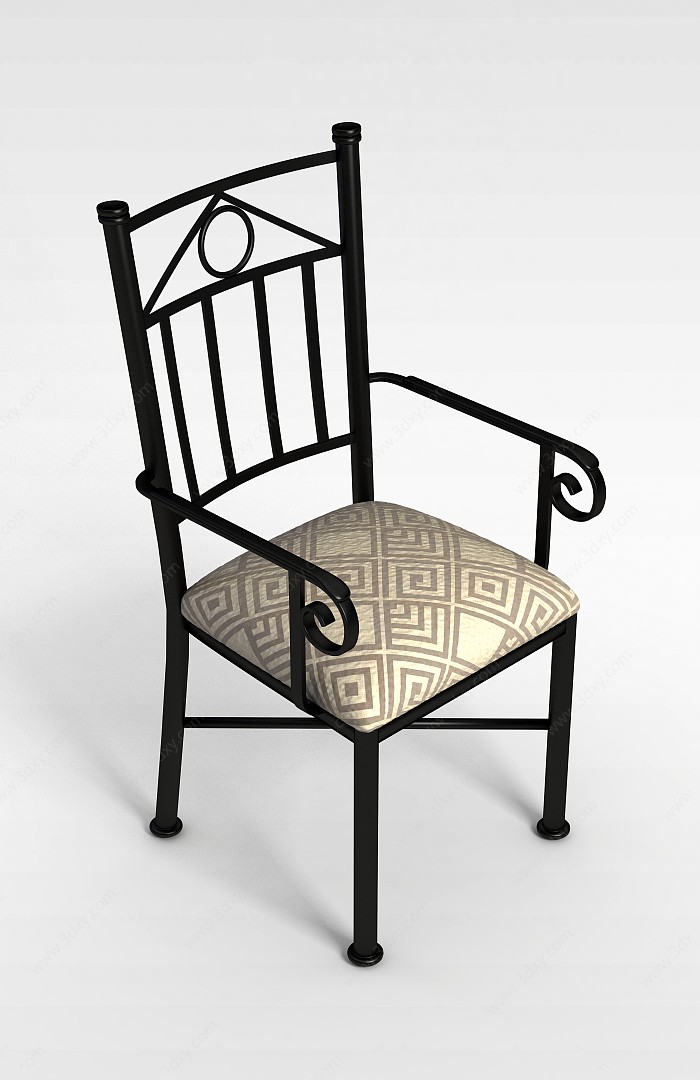 铁艺扶手椅3D模型