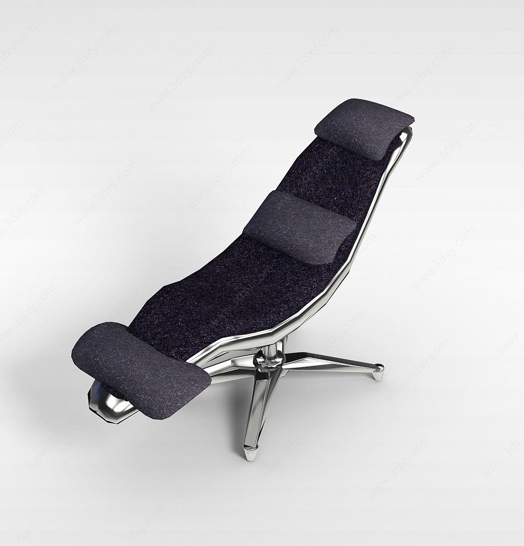 豪华布艺躺椅3D模型