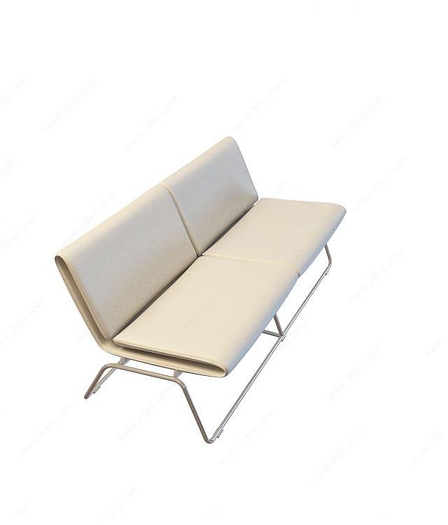 简约沙发长椅3D模型