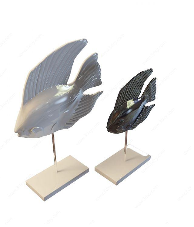 飞鱼装饰品3D模型