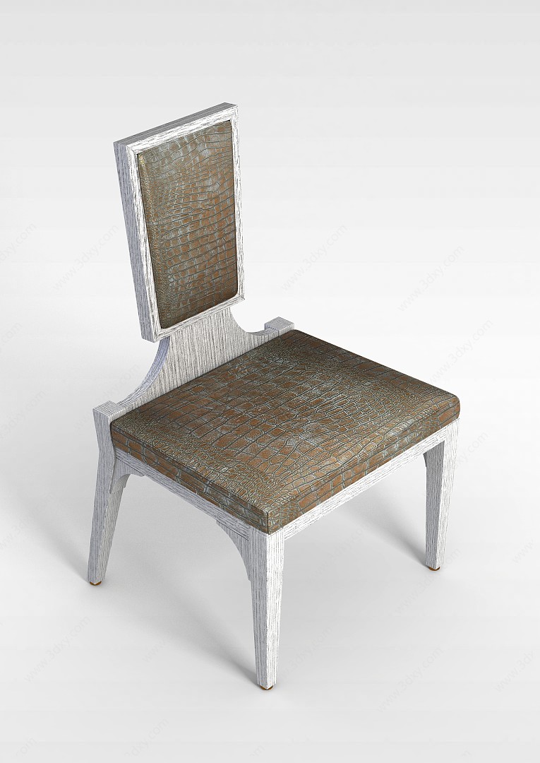 小靠背餐椅3D模型