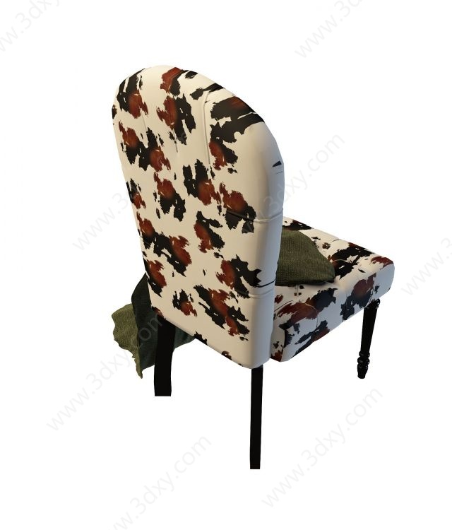 布艺印花沙发椅3D模型