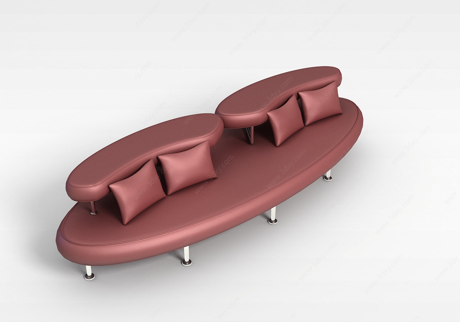 多人沙发椅3D模型