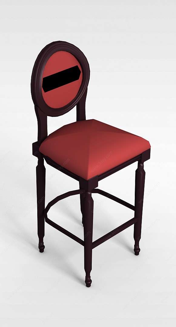 欧式复古吧椅3D模型