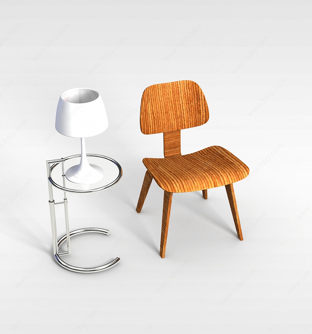 卧室实木椅3D模型