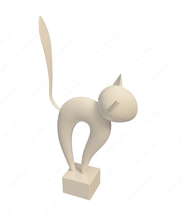 猫陈设品3D模型