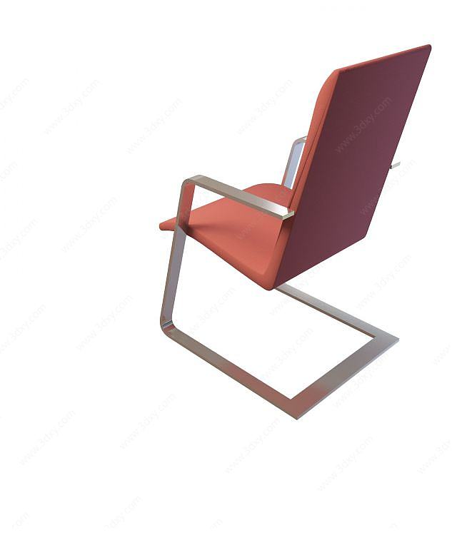 现代不锈钢弓形椅3D模型