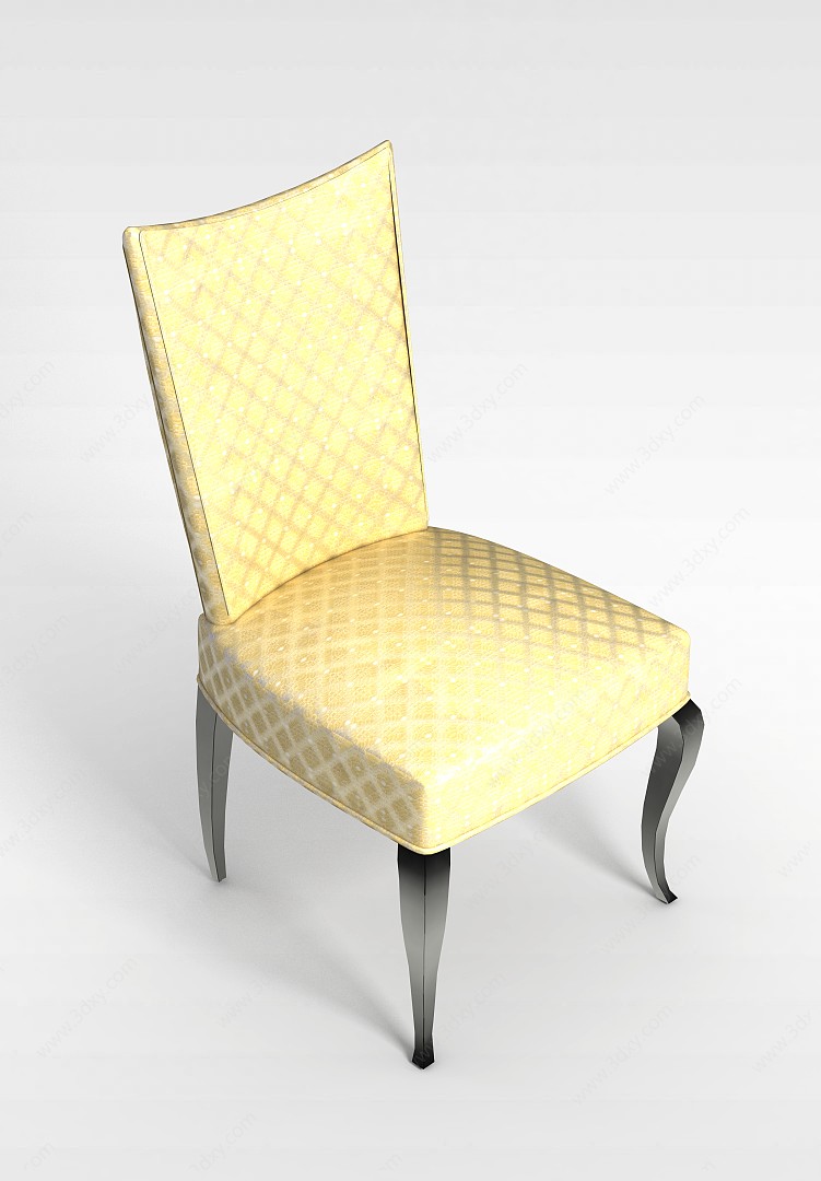 皮艺酒店餐椅3D模型