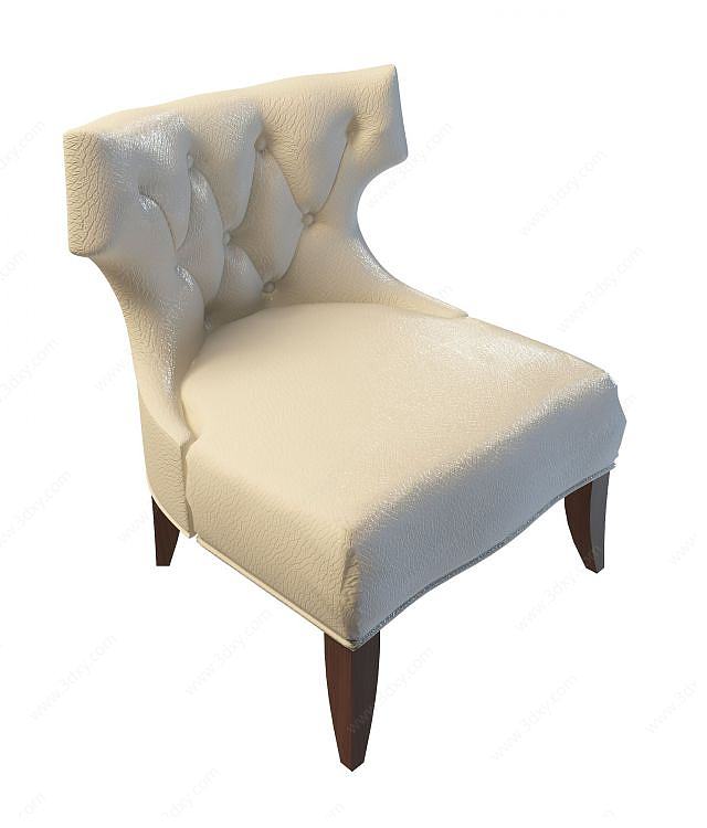 拉扣沙发椅3D模型