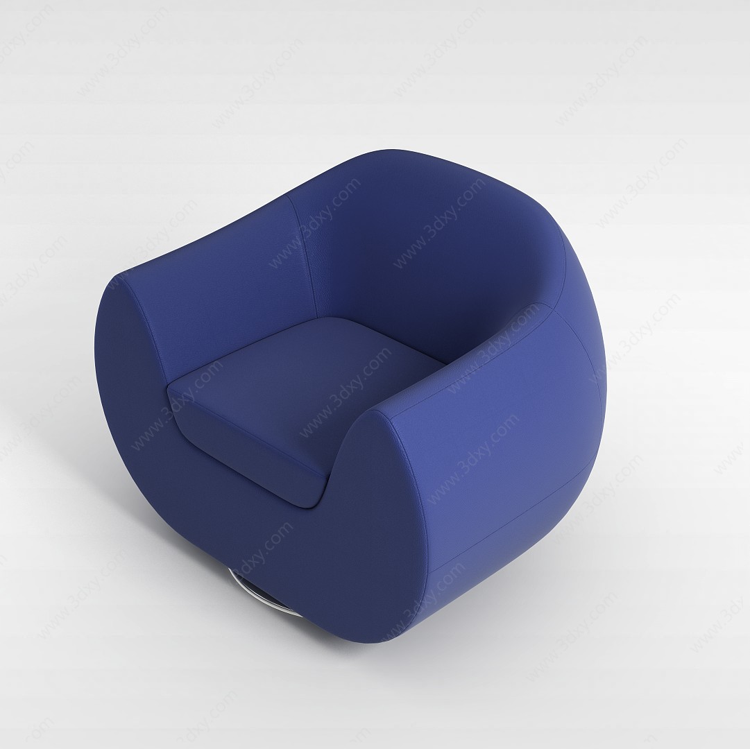紫色沙发椅3D模型