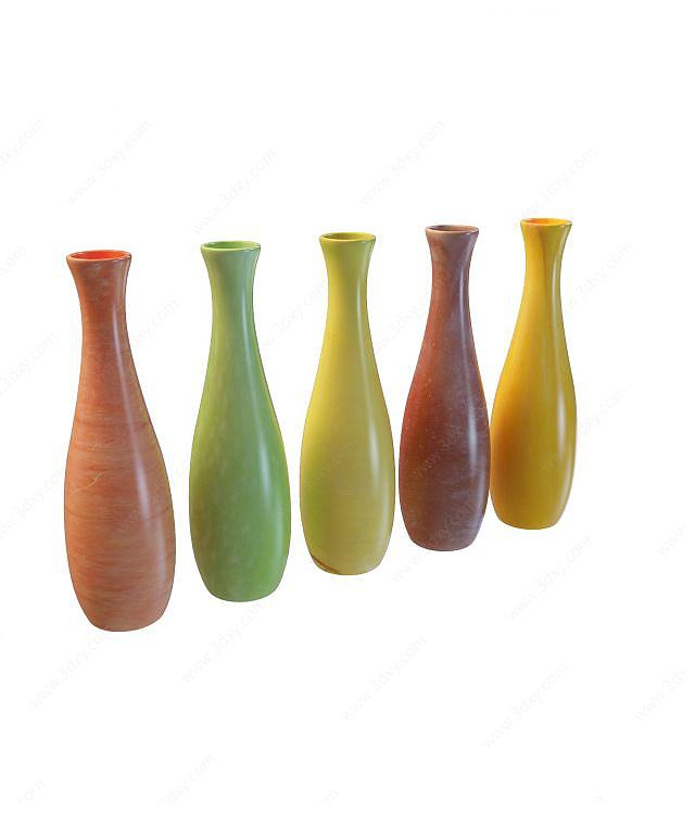 彩色花瓶3D模型