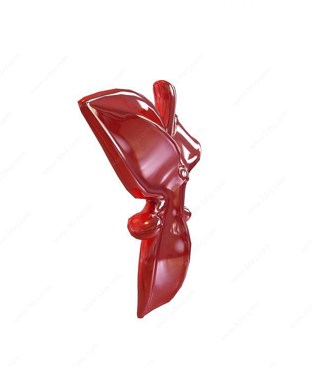红色装饰品3D模型