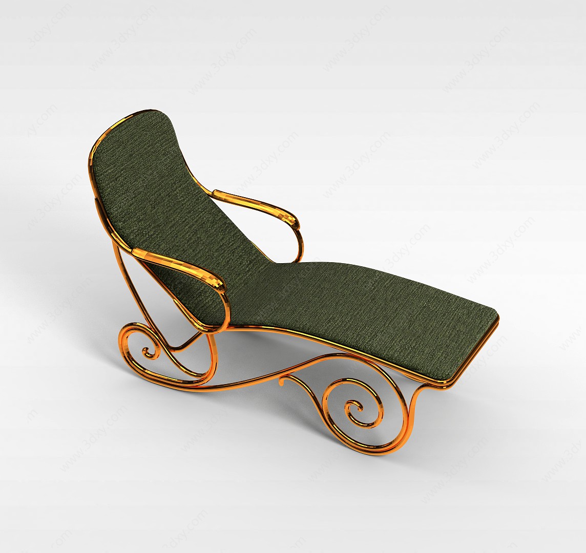 欧式躺椅3D模型