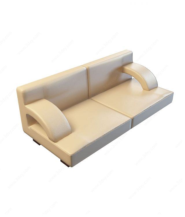 多人沙发3D模型