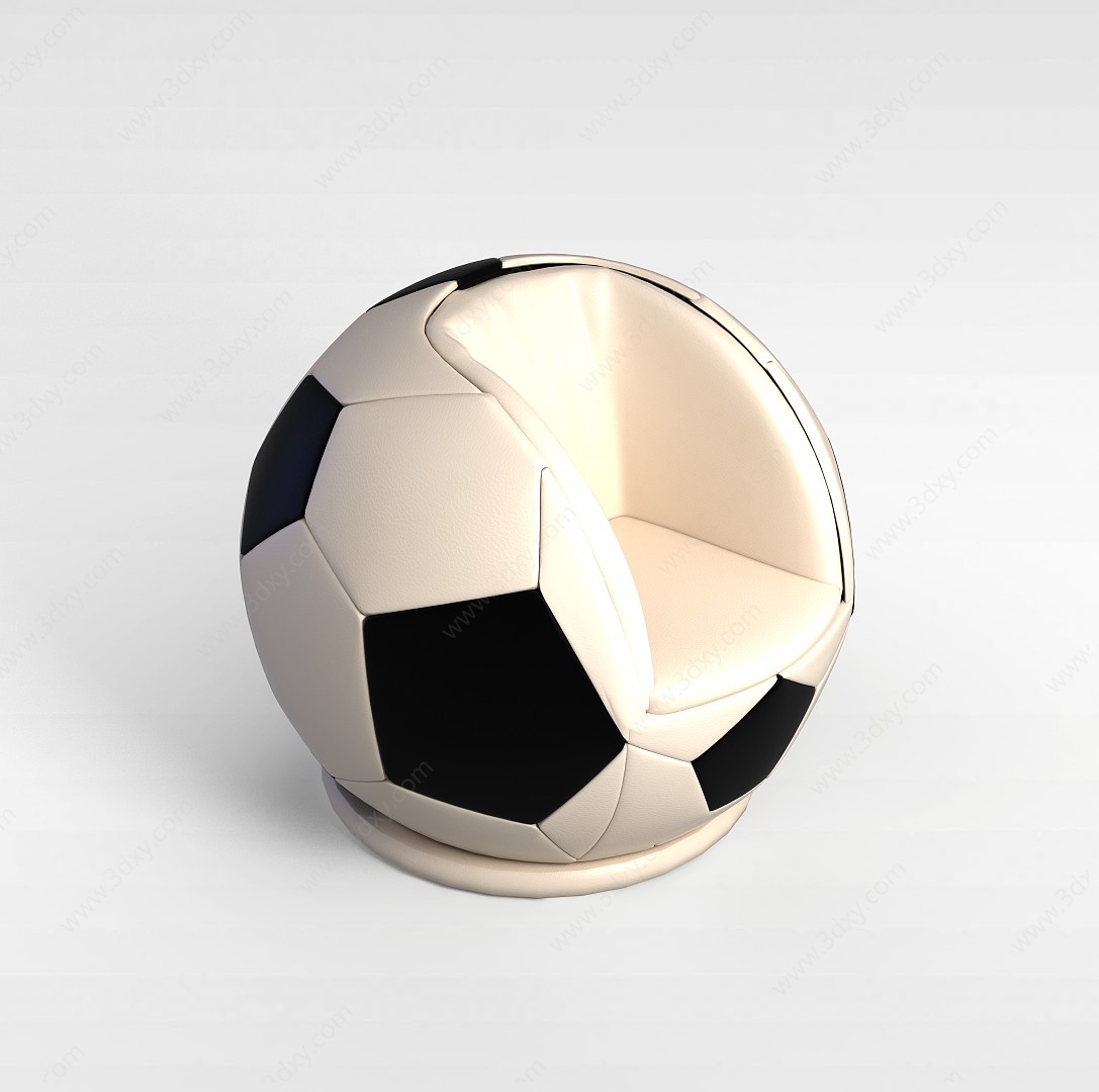 足球沙发3D模型