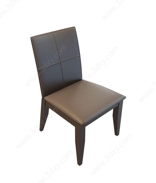 皮艺小餐椅3D模型
