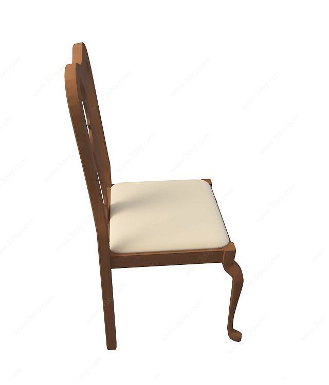 纯实木餐椅3D模型