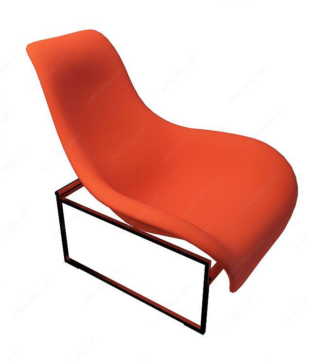 时尚简约躺椅3D模型