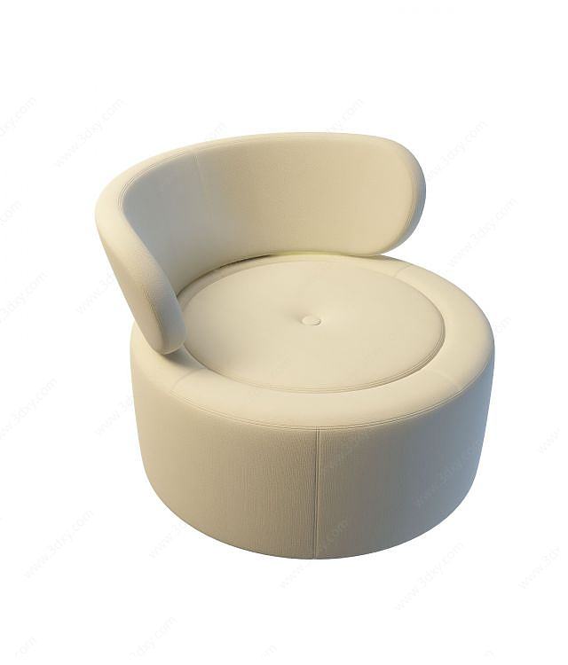 现代圆沙发3D模型