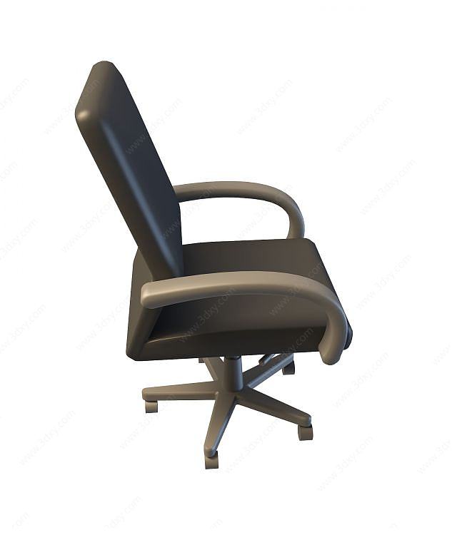 黑色办公室转椅3D模型