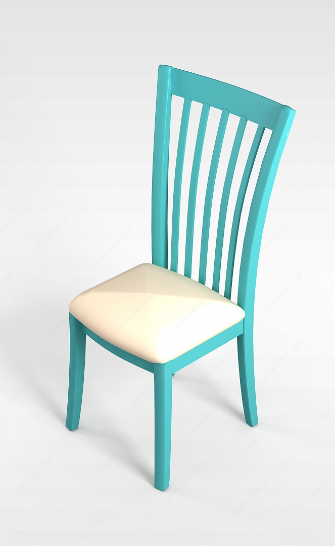 实木家居餐椅3D模型