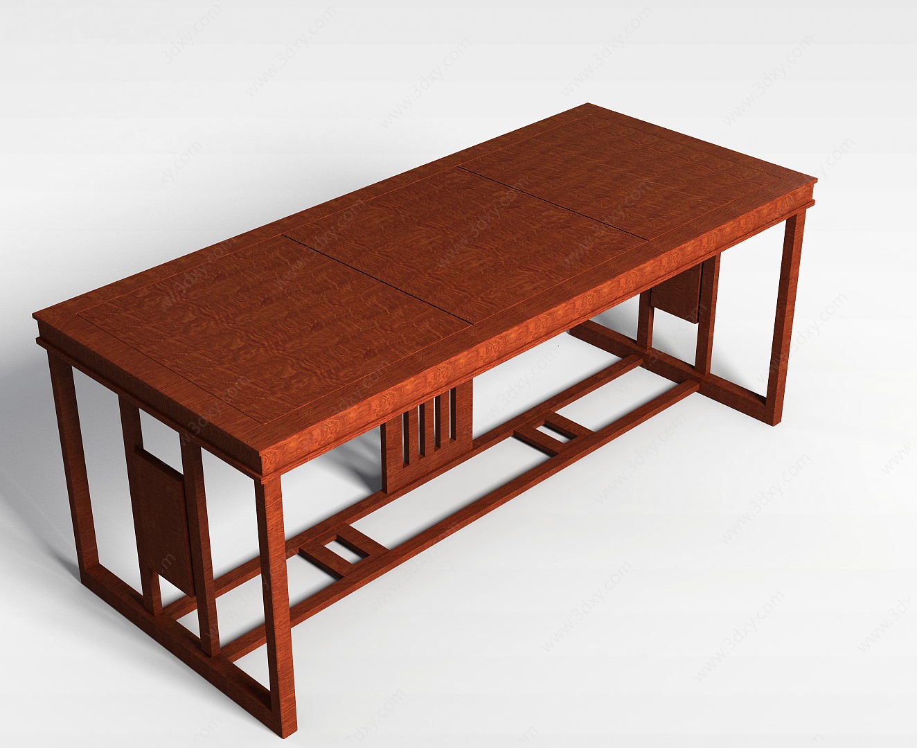 实木书画桌子3D模型